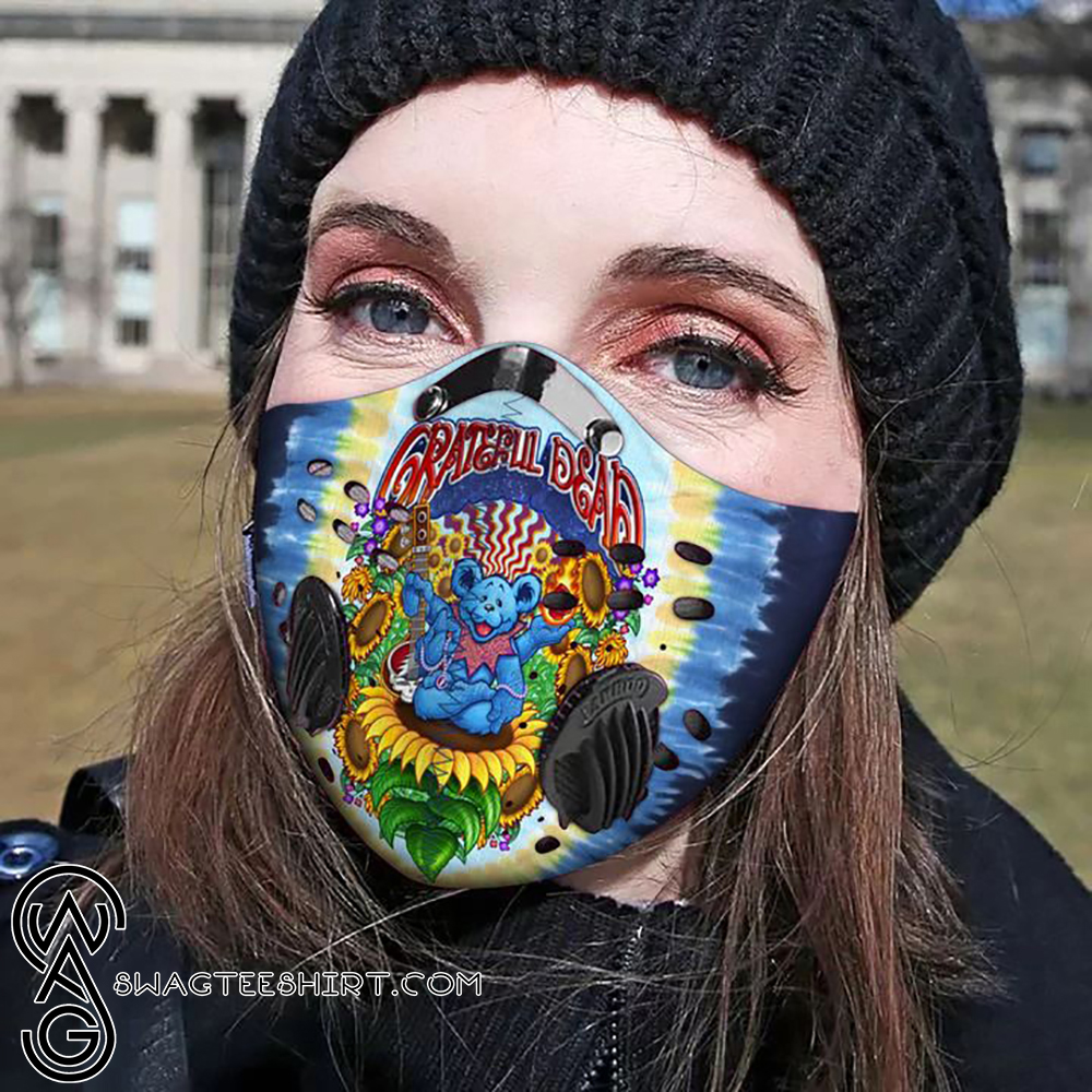 Grateful dead bears filter activated carbon face mask