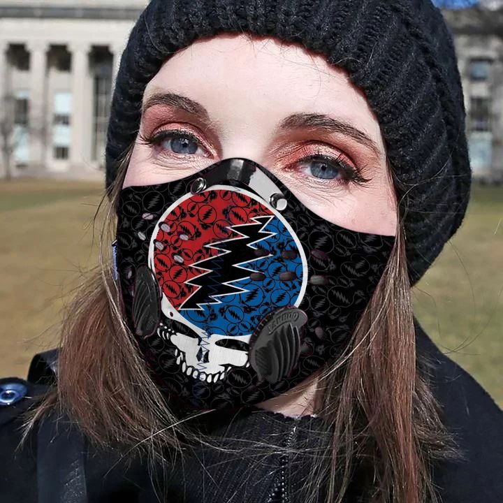 Grateful dead logo filter face mask