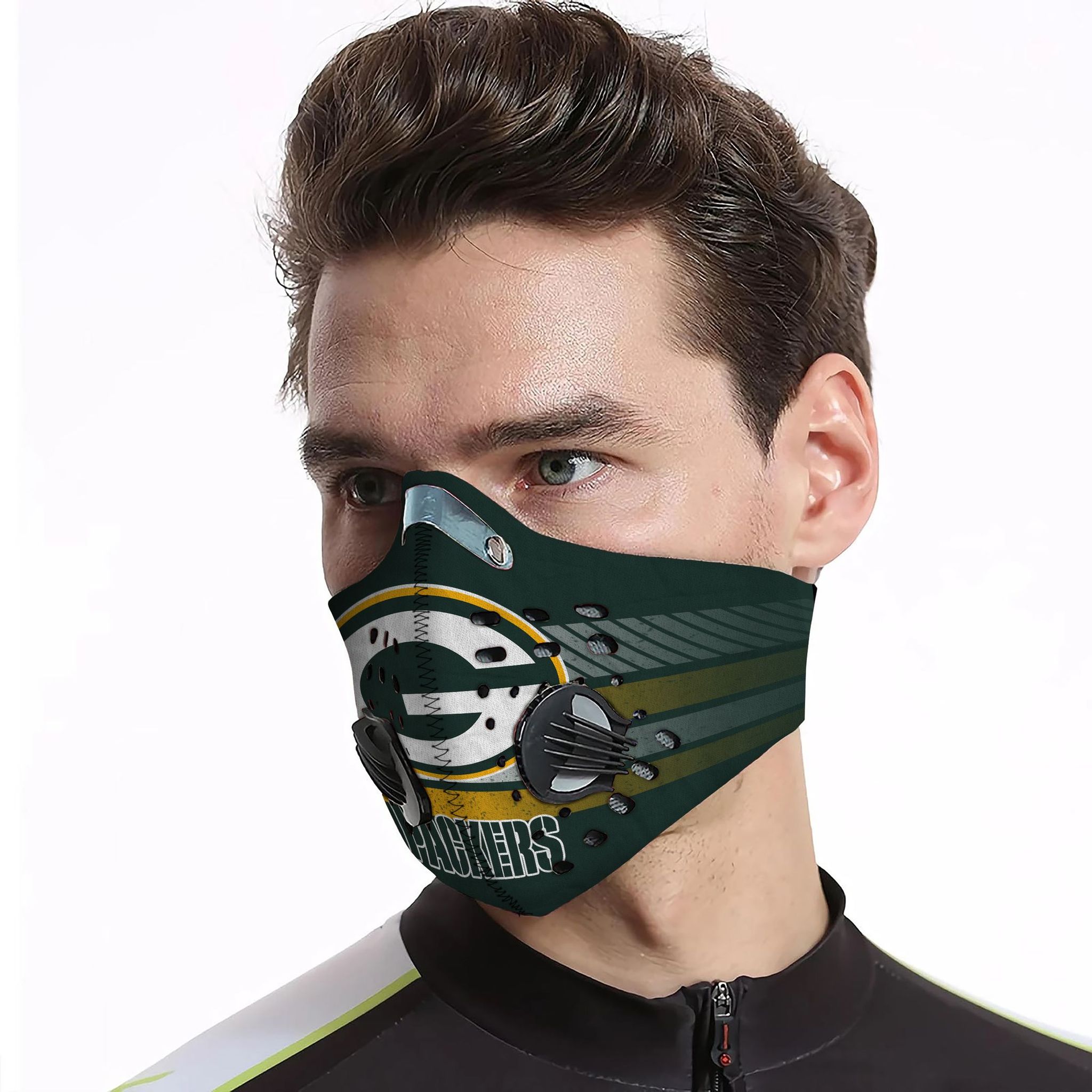 Green Bay Packers Carbon Pm 2.5 Fm Face Mask 3