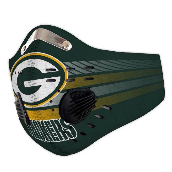 Green Bay Packers Filter Activated Carbon Pm 2.5 Fm Face Mask