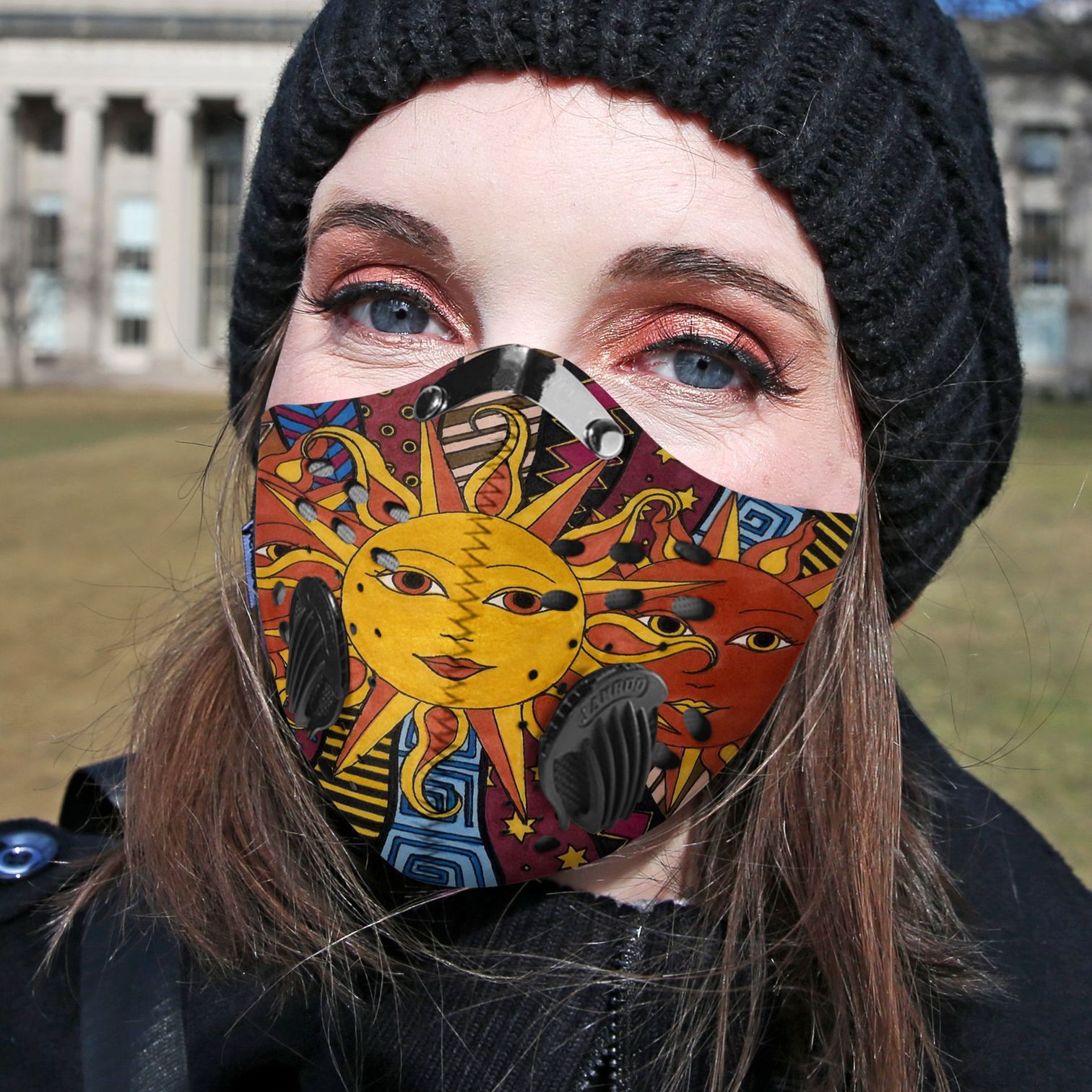 Hippie the sun filter activated carbon pm 2.5 face mask – maria