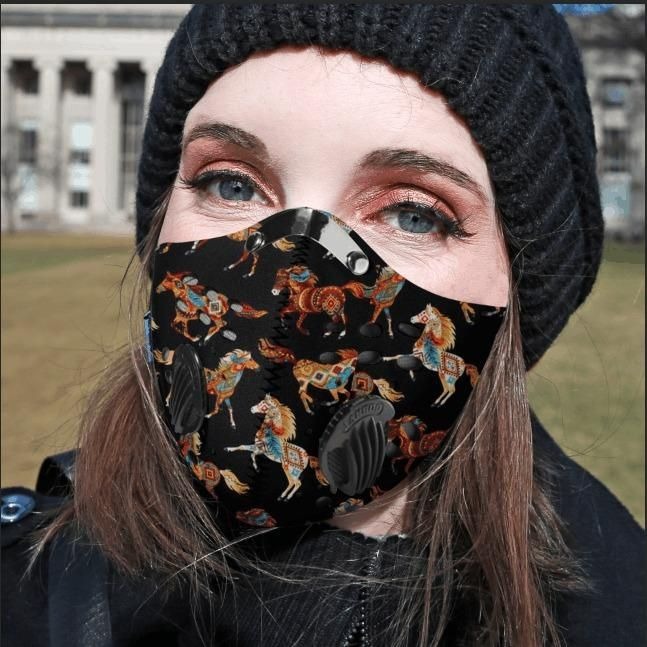 Horse Filter Activated Carbon Pm 2.5 Fm Face Mask