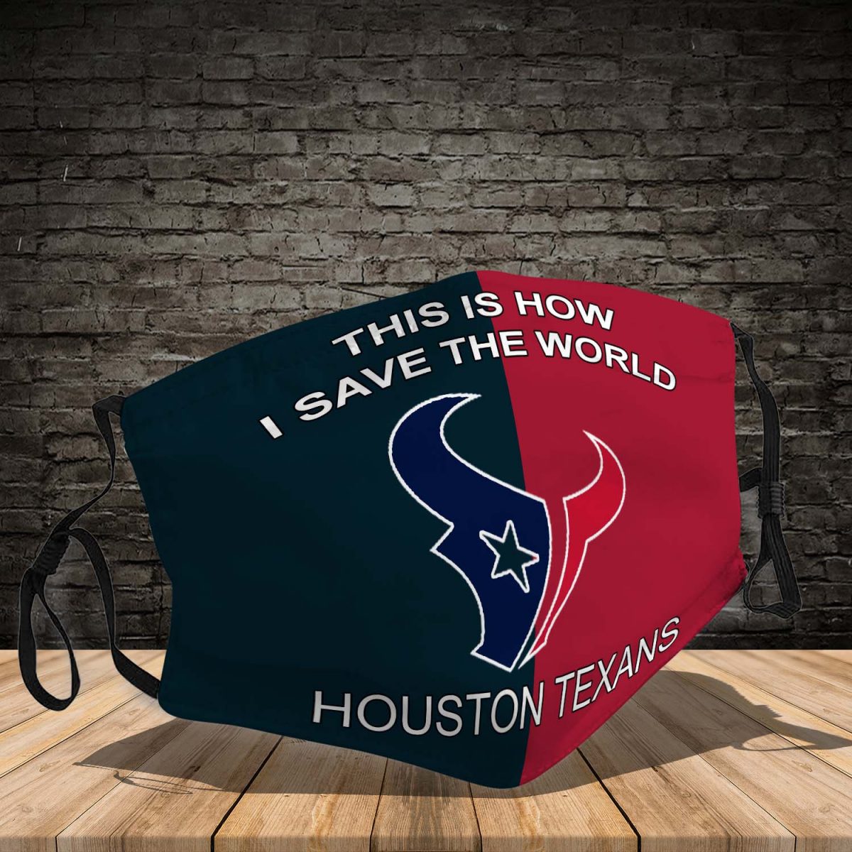 Houston Texans this is how i save the world face mask