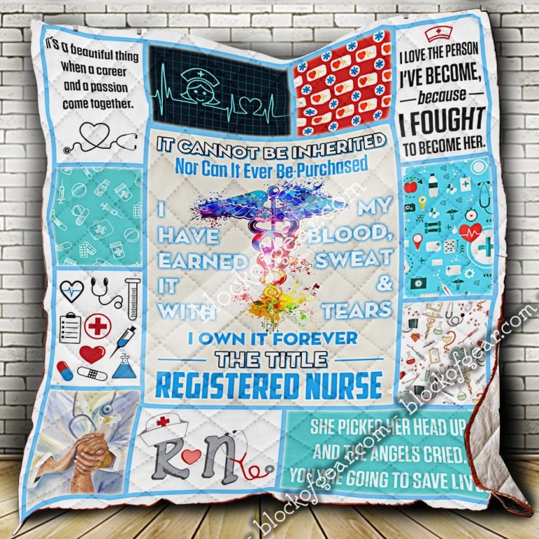I own it forever the title registered nurse quilt