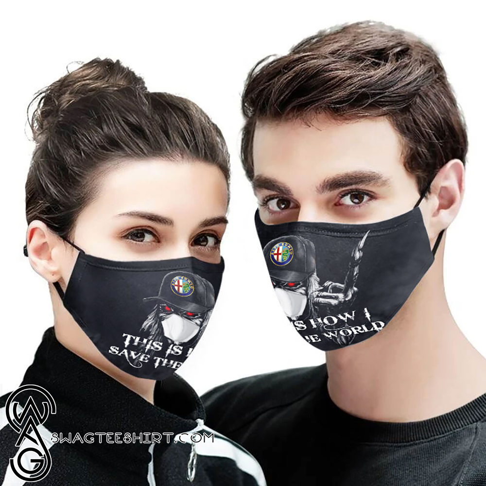 Iron maiden alfa romeo full printing face mask