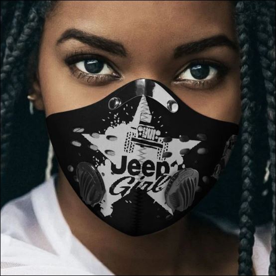 Jeep girl filter activated carbon Pm 2.5 Fm face mask