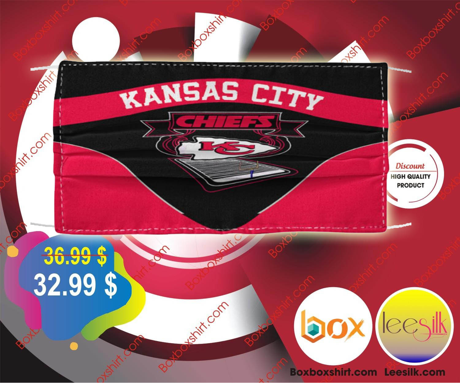 Kansas city Chief 3d face mask – LIMITED EDITION