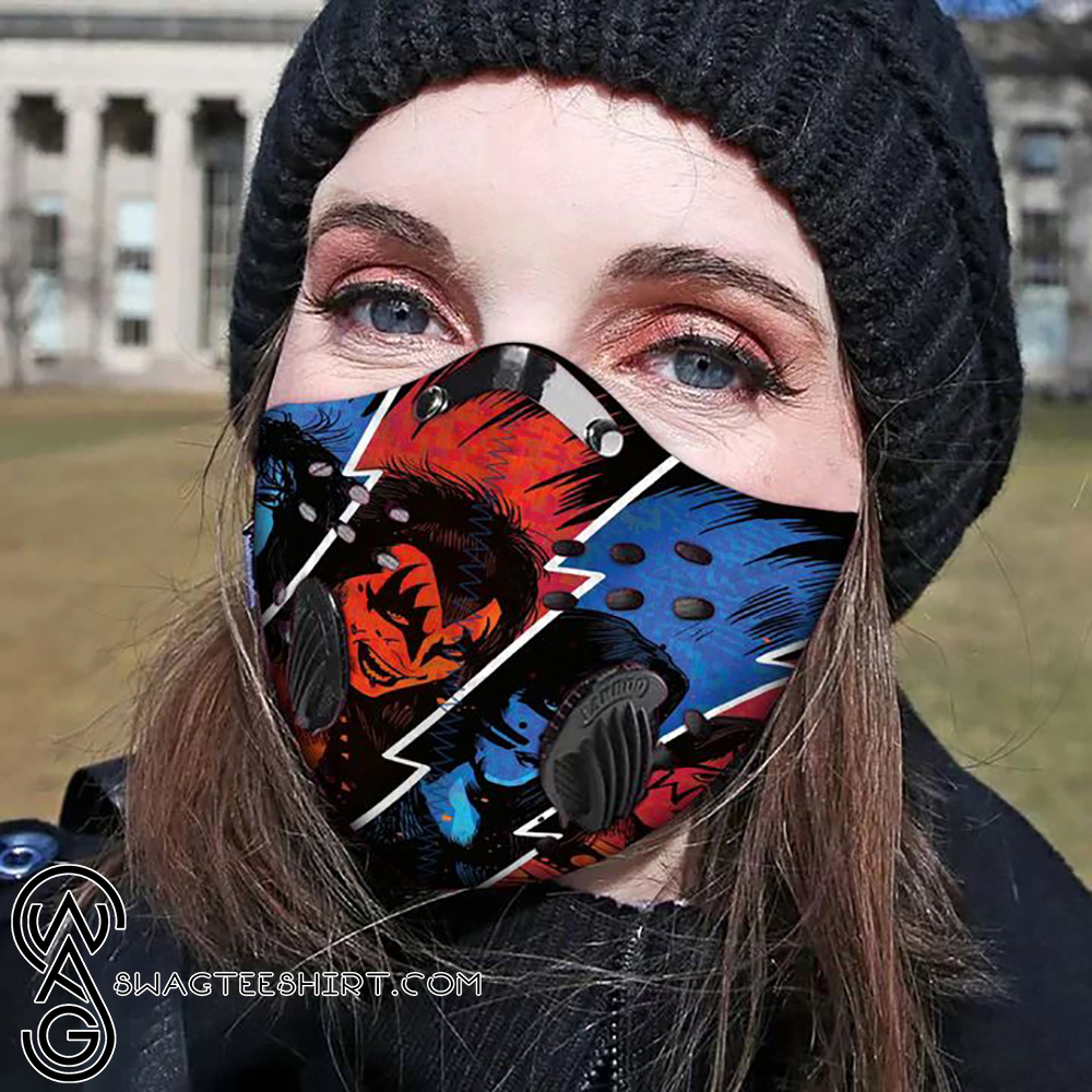 Kiss rock band carbon pm 2,5 face mask