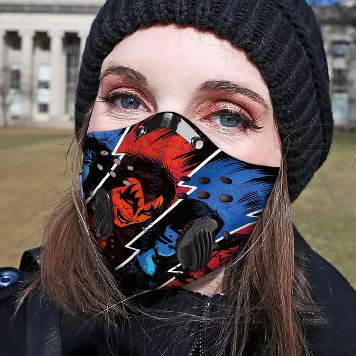 Kiss rock band filter face mask