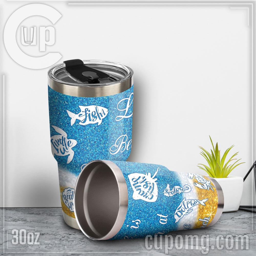 Life is better at the beach steel tumbler 2