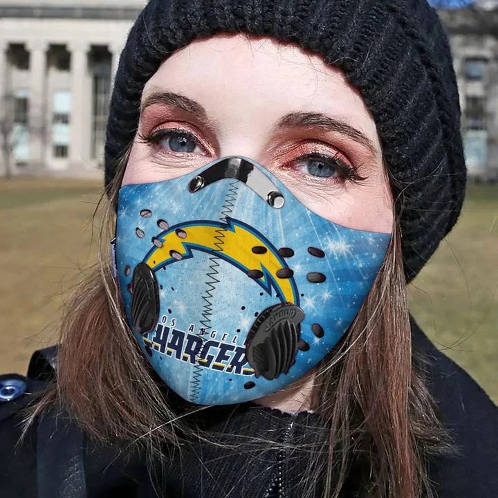 Los angeles chargers filter face mask - Pic 1