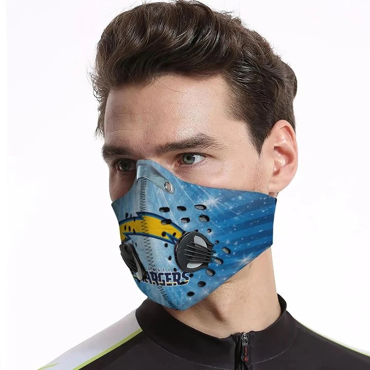 Los angeles chargers filter face mask - Pic 3