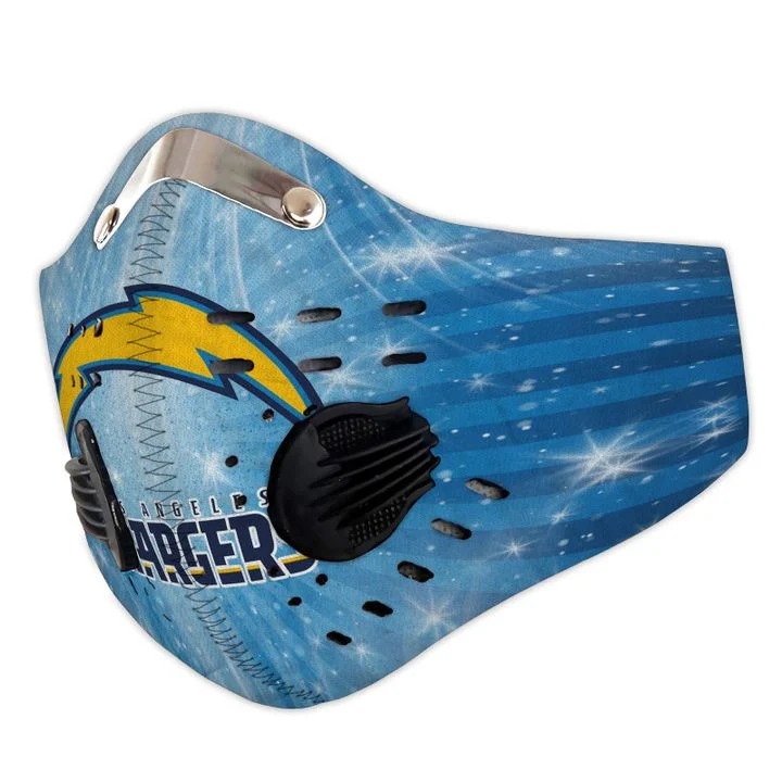 Los angeles chargers filter face mask