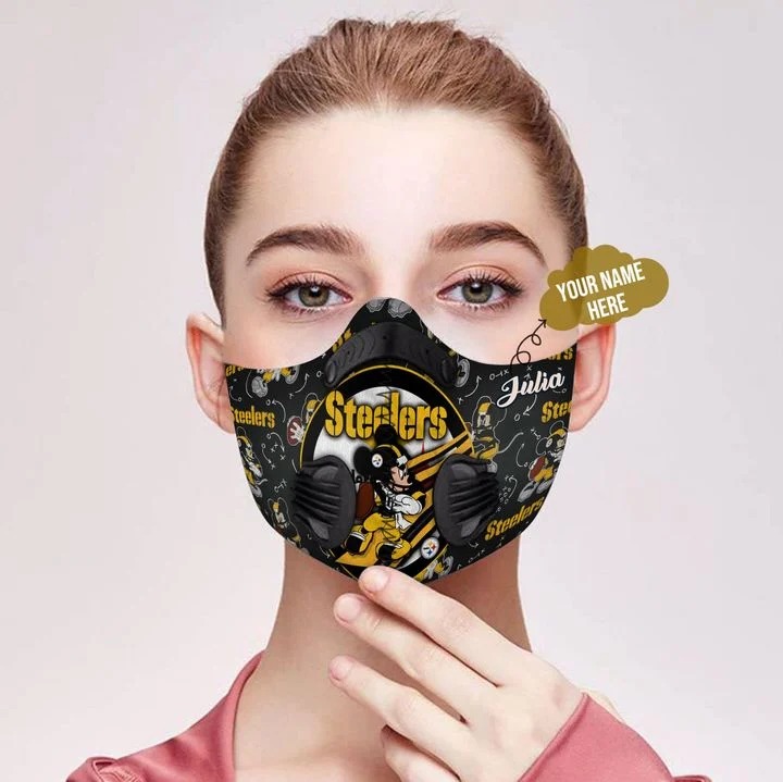 Micker steelers personalized custom name filter face mask - Pic 2