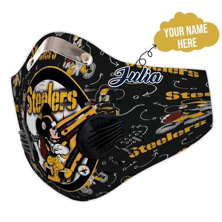 Mickey steelers personalized custom name filter face mask – hothot 140420