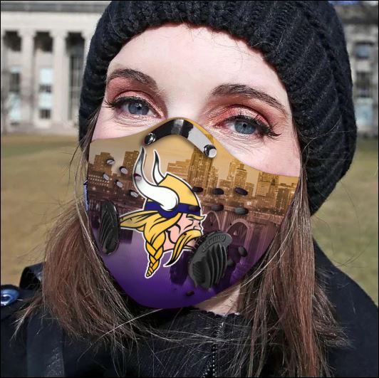 Minnesota Vikings filter activated carbon face mask
