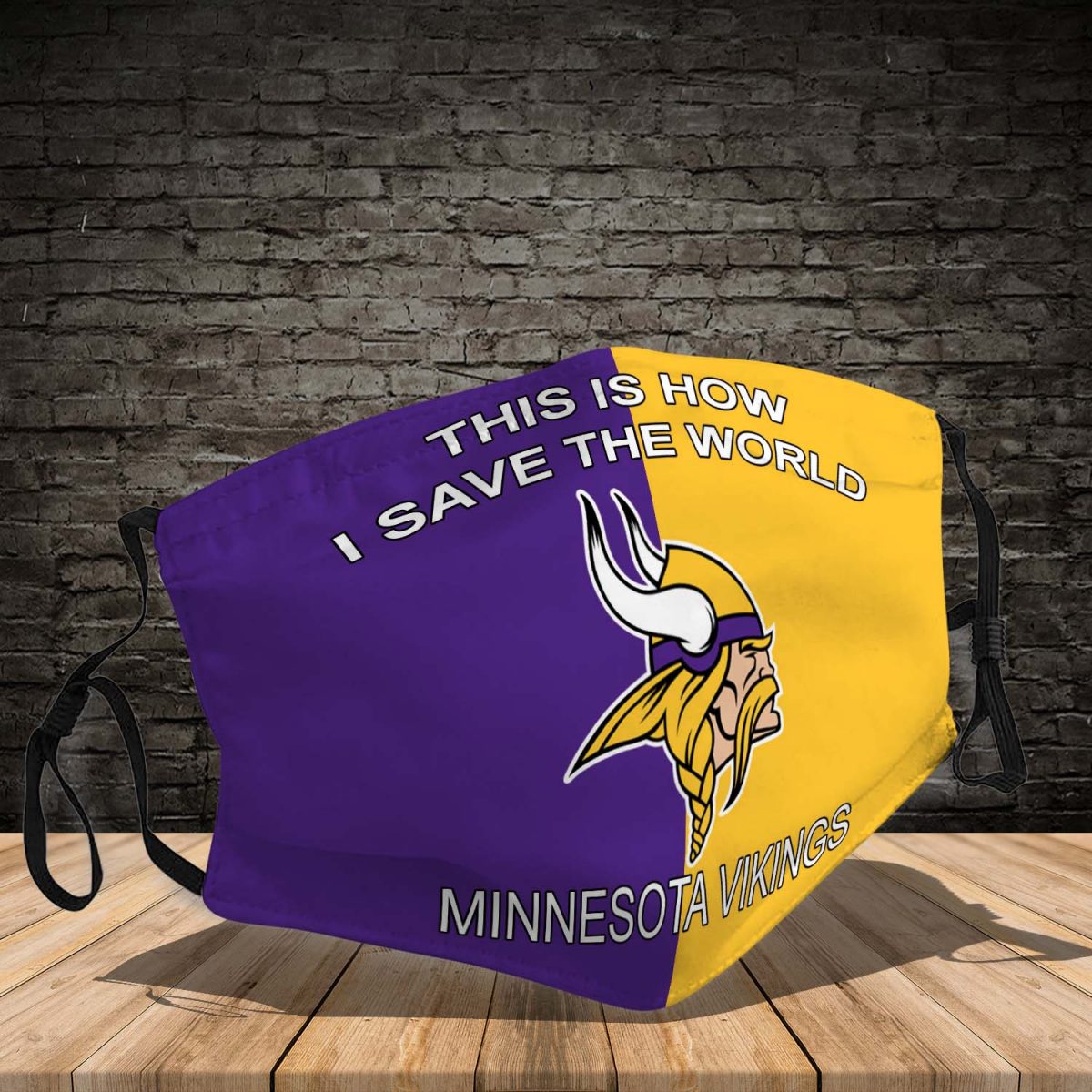 Minnesota Vikings this is how i save the world face mask
