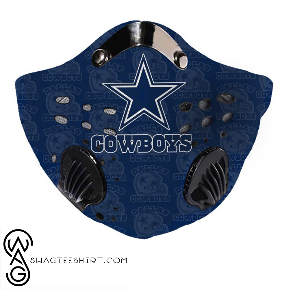 NFL dallas cowboys filter activated carbon face mask