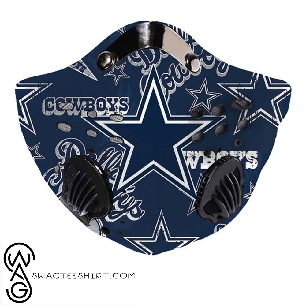 NFL dallas cowboys team filter activated carbon face mask