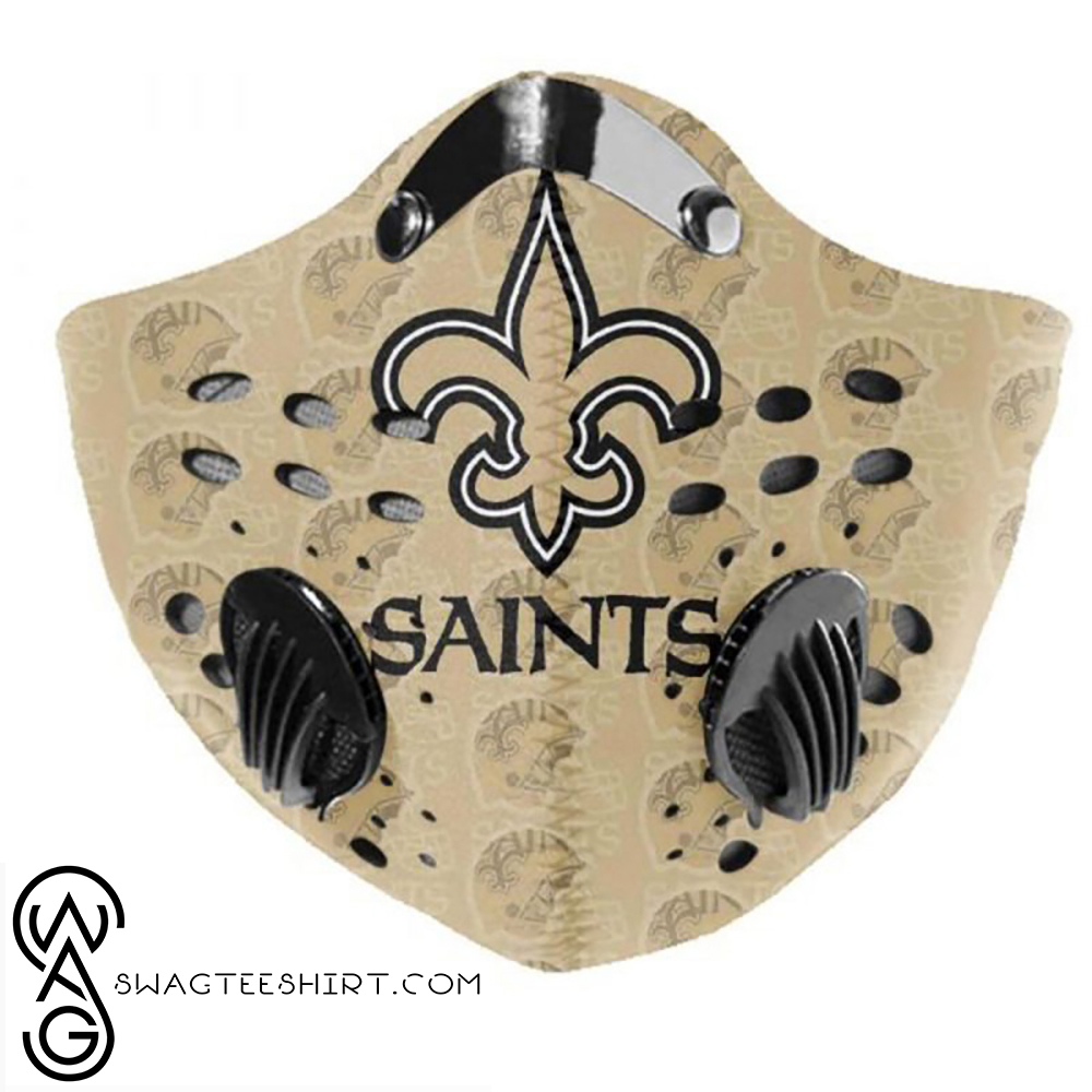 NFL new orleans saints team filter activated carbon face mask