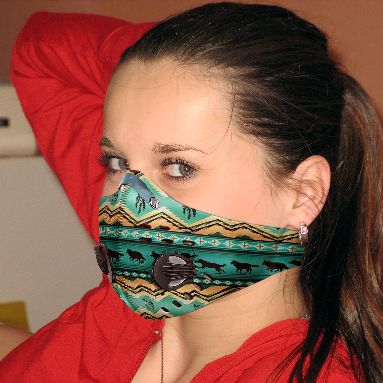 Native american carbon pm 2.5 face mask