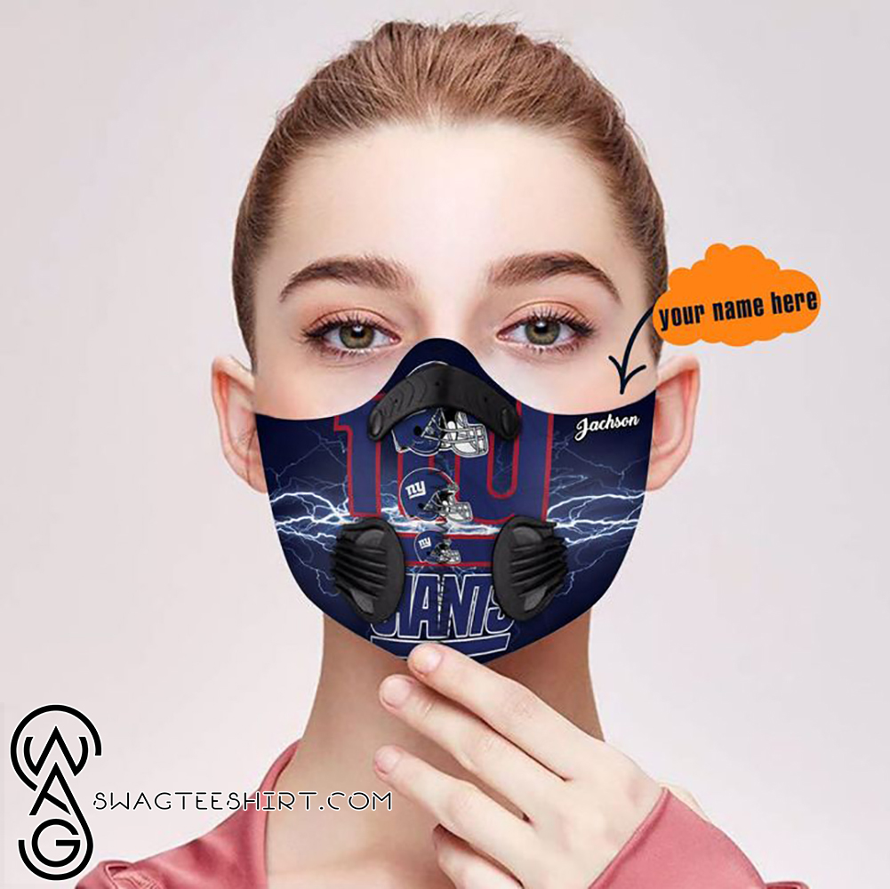 New york giants logo filter activated carbon face mask