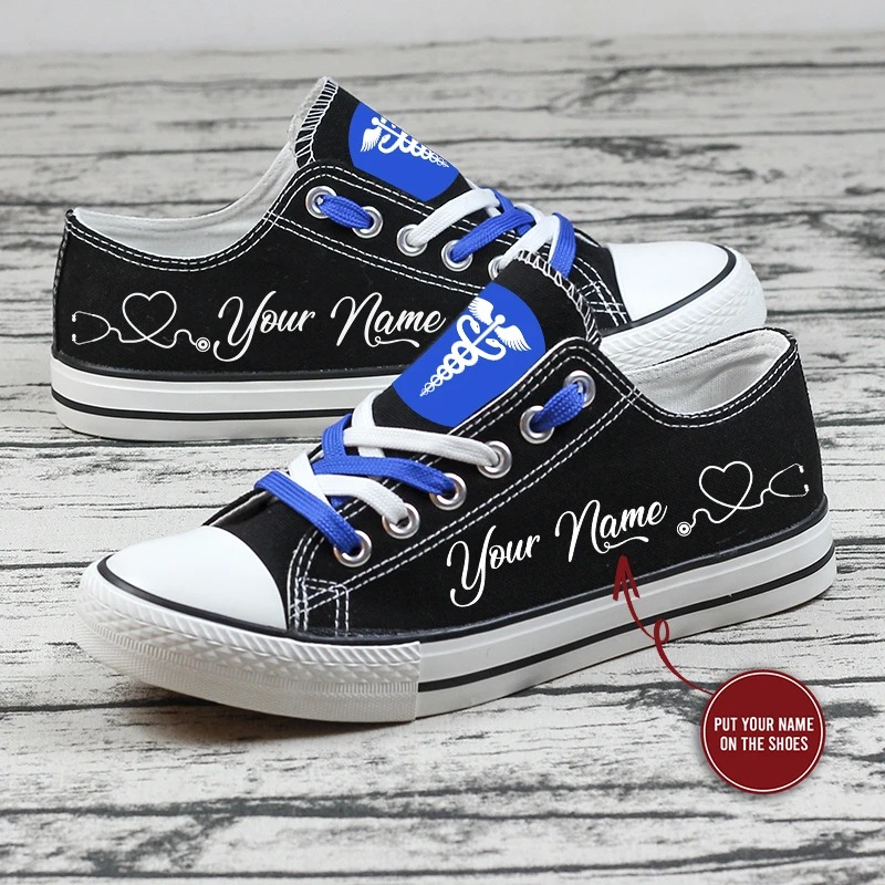 Nurse custom personalized name low top shoes