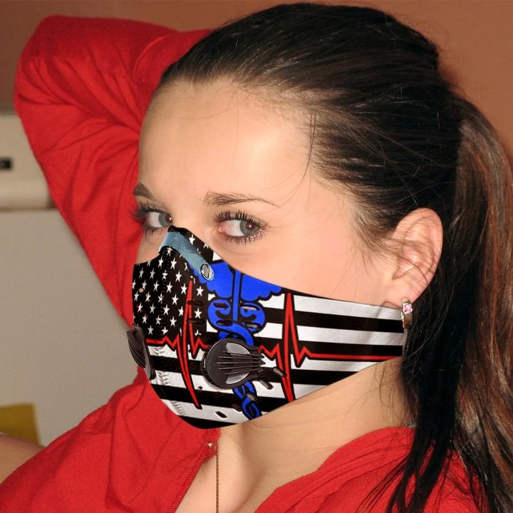 Nurse flag be strong carbon pm 2.5 anti pollution face mask
