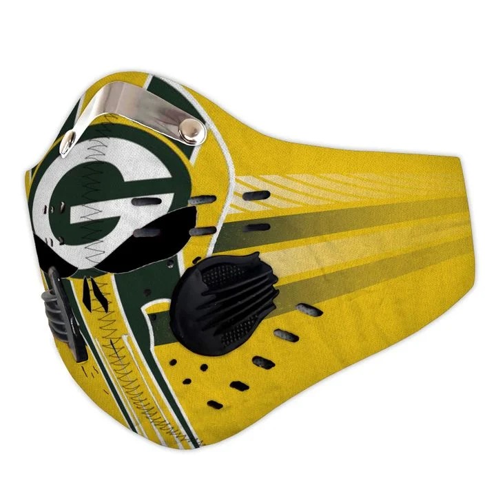 Packers punisher skull filter face mask - Pic 1