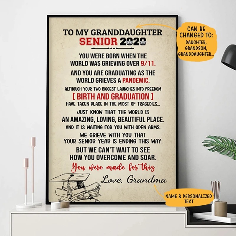Personalized Custom My Senior 2020 Poster