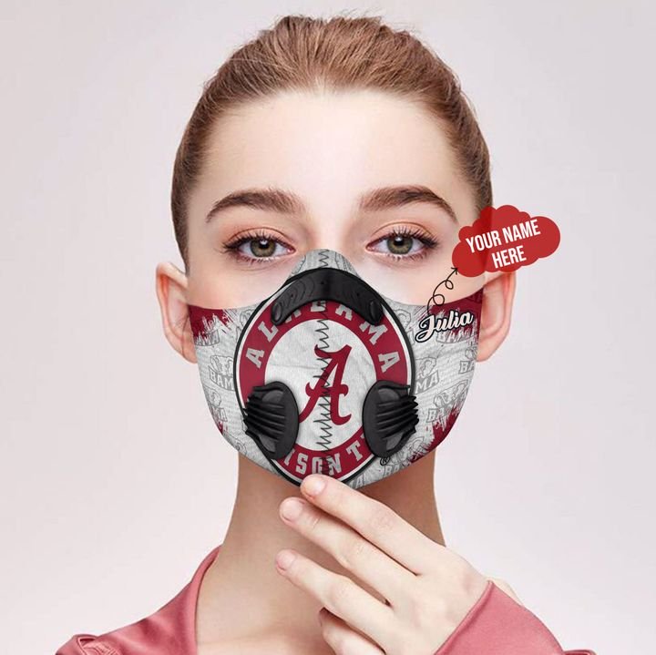 Personalized alabama crimson tide football carbon pm 2,5 face mask 4