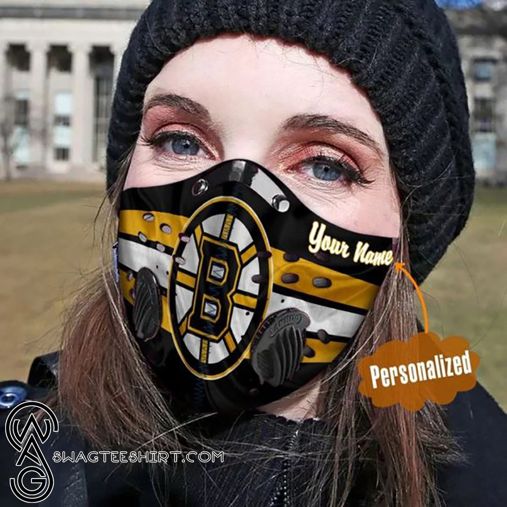 Personalized boston bruins football skull filter carbon face mask – maria
