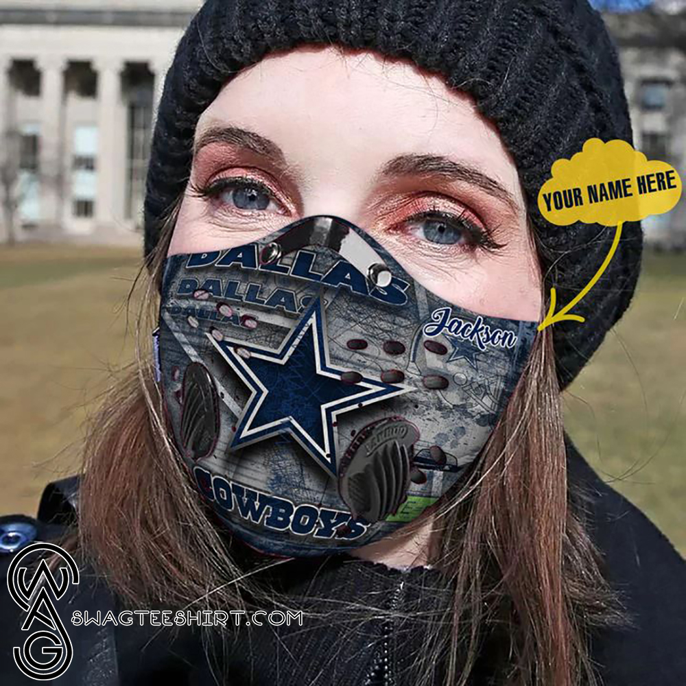 Personalized dallas cowboys carbon pm 2,5 face mask