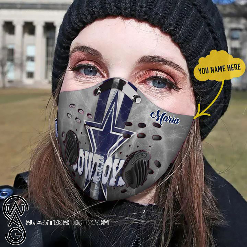 Personalized dallas cowboys logo filter activated carbon face mask