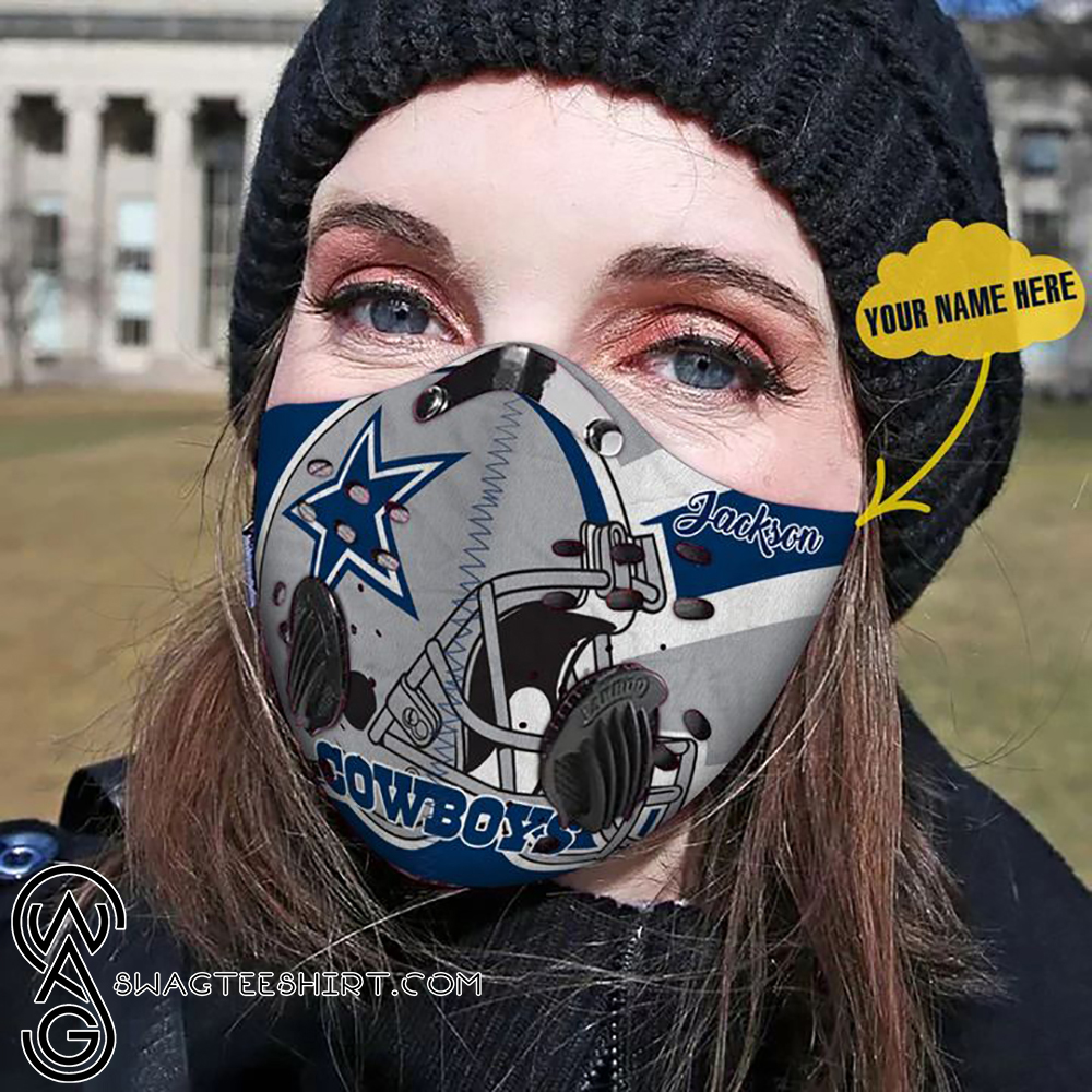 Personalized dallas cowboys nfl carbon pm 2,5 face mask