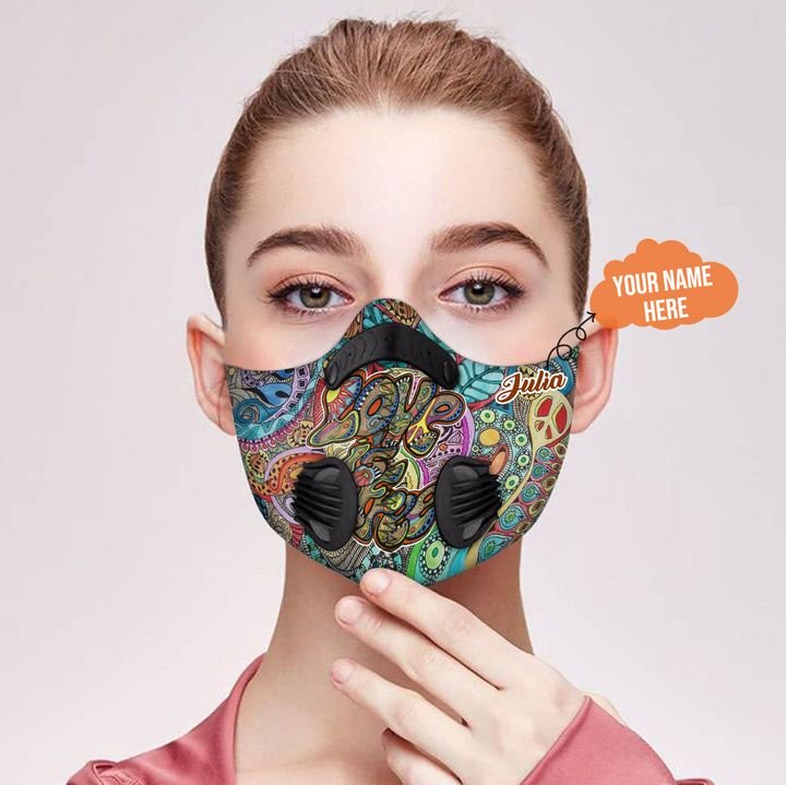 Personalized hippie carbon pm 2,5 face mask 2