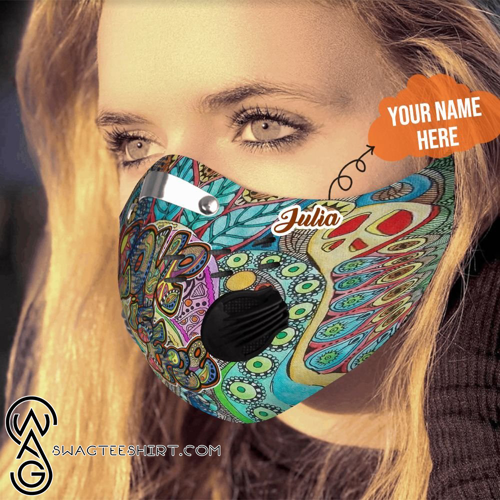 Personalized hippie filter carbon face mask – maria
