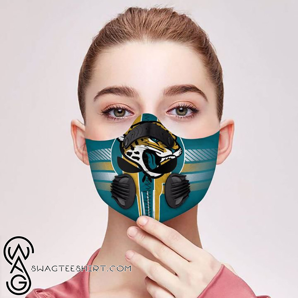 Personalized jacksonville jaguars football skull carbon pm 2,5 face mask