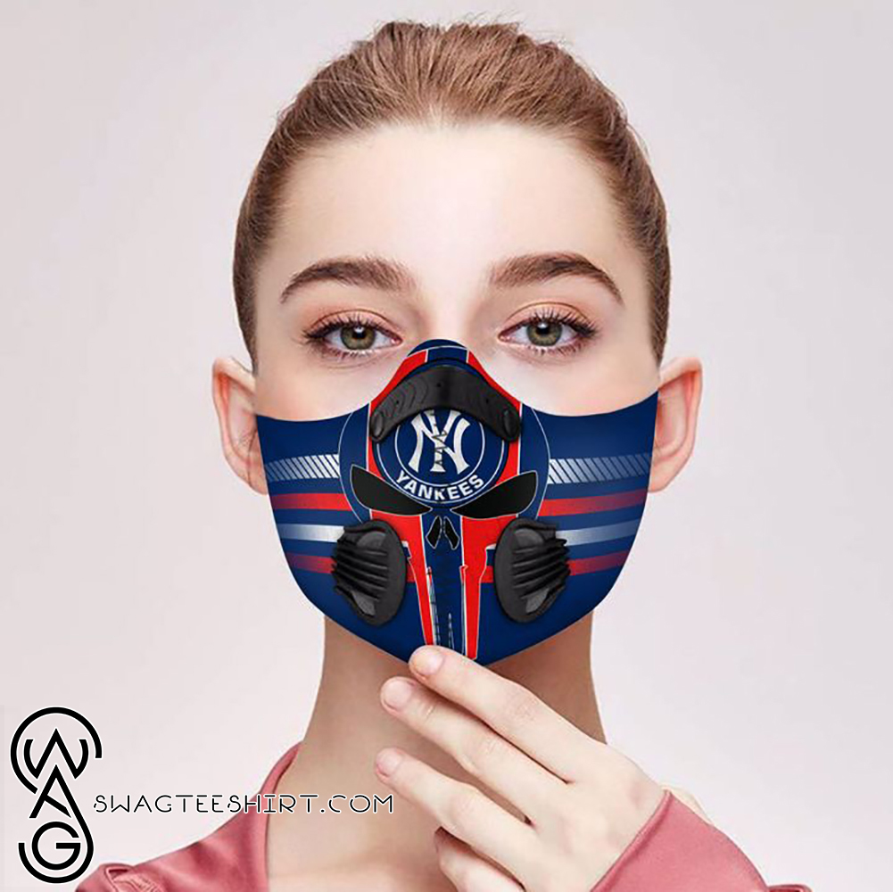 Personalized new york yankees logo filter activated carbon face mask
