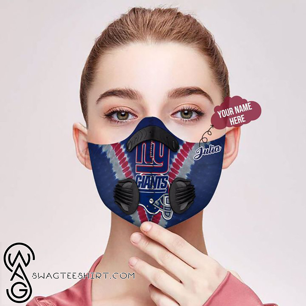Personalized nfl new york giants filter activated carbon face mask