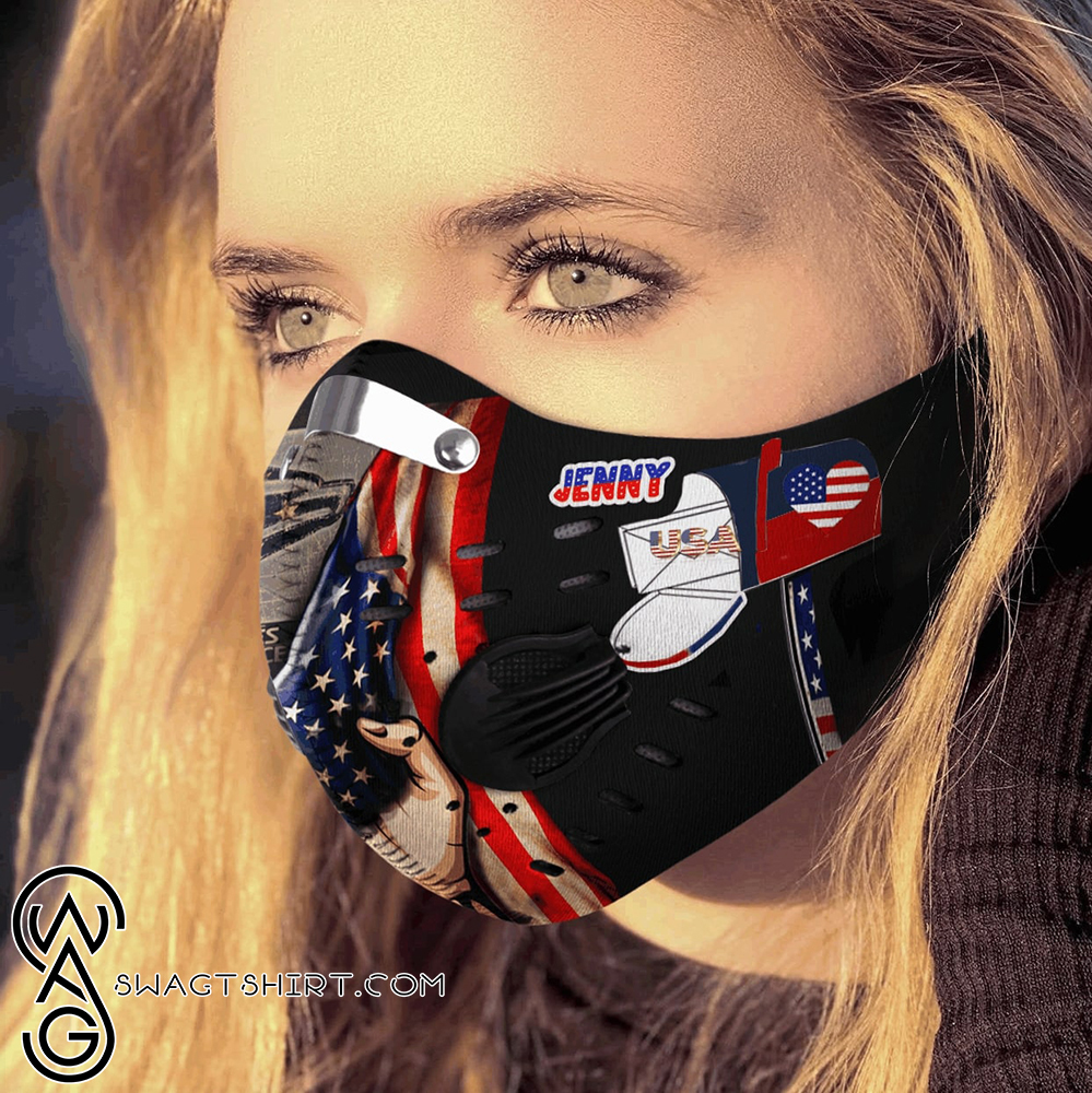 Personalized united states postal service carbon pm 2.5 face mask