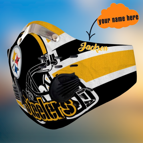 Pittsburgh Steelers custom Personalized name filter face mask3