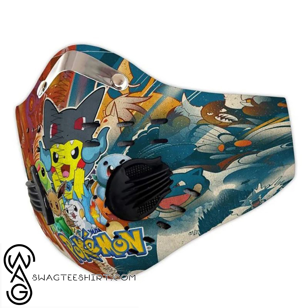 Pokemon filter activated carbon face mask