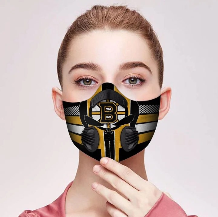 Punisher skull boston bruins filter face mask -Pic 1