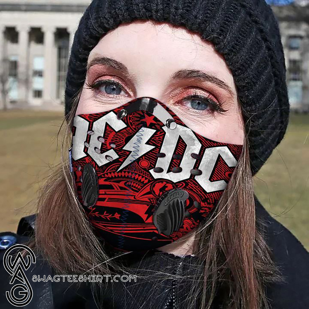 Rock band acdc carbon pm 2,5 face mask