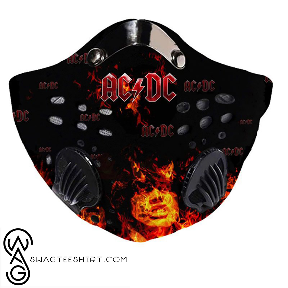 Rock band acdc filter carbon face mask – maria