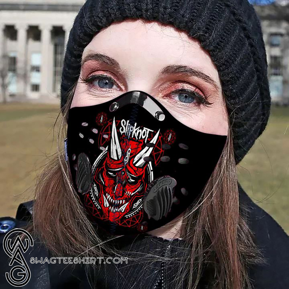 Rock band slipknot filter activated carbon pm 2,5 face mask