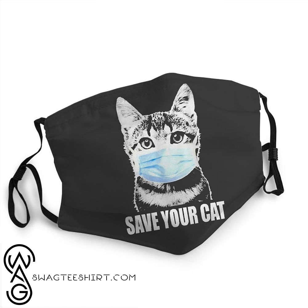 Save your cat quarantine coronavirus all over printed face mask – maria