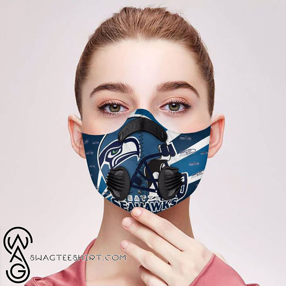 Seattle seahawks logo filter carbon face mask – maria