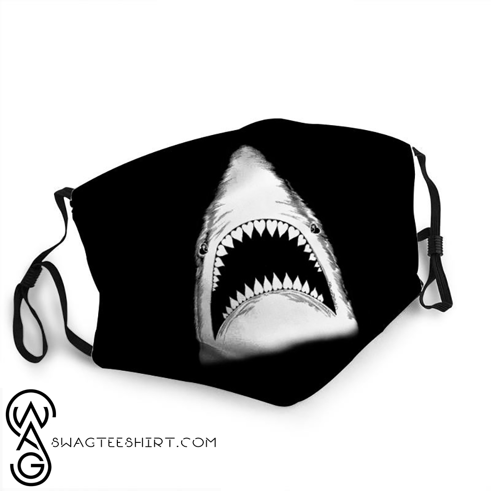Shark mouth all over printed face mask – maria